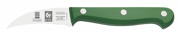 Нож для чистки овощей Icel 6см изогнутый TECHNIC зеленый 27500.8601000.060 фото